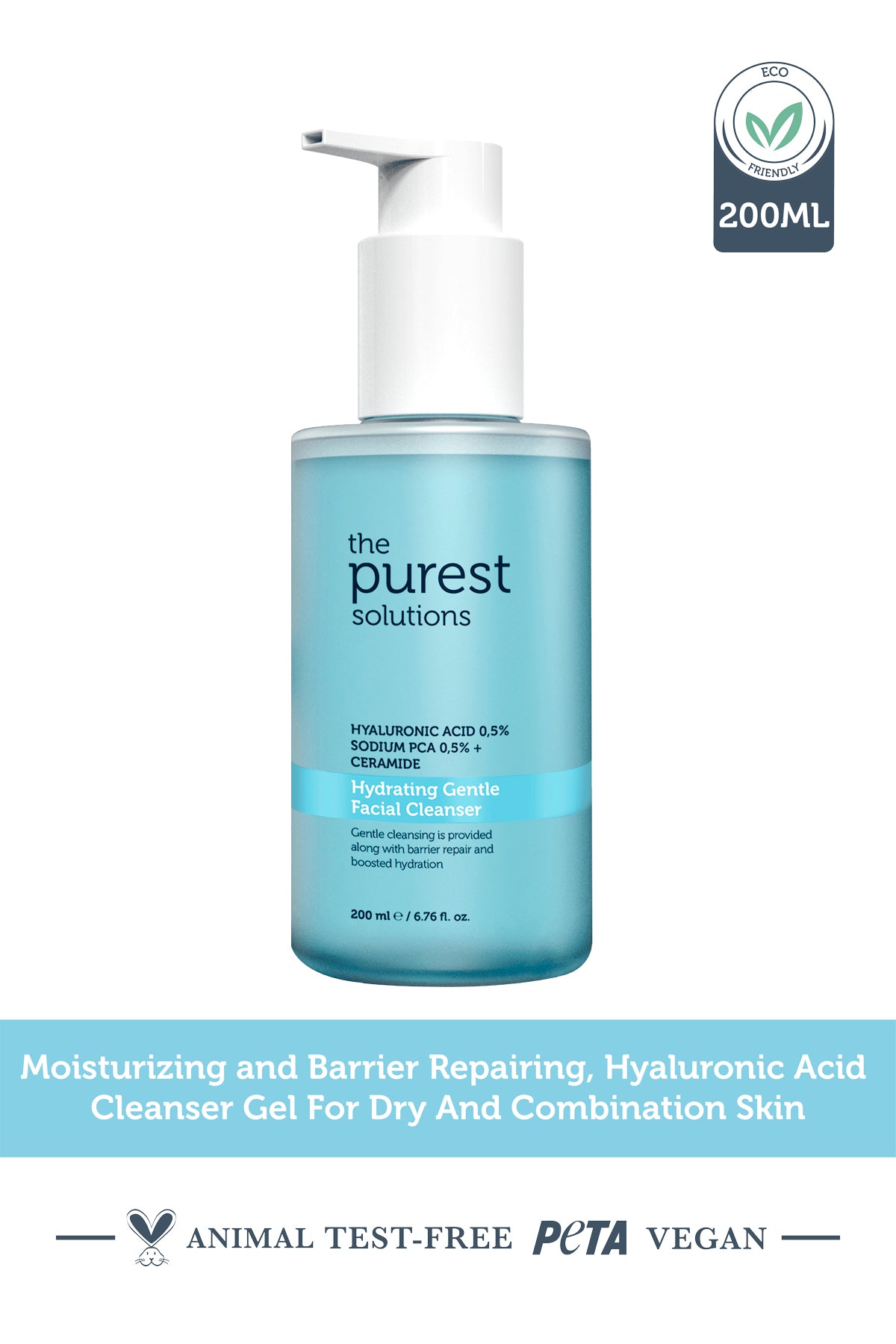 Hyaluronic Acid Hydrating Gentle Facial Cleanser Gel 200ml