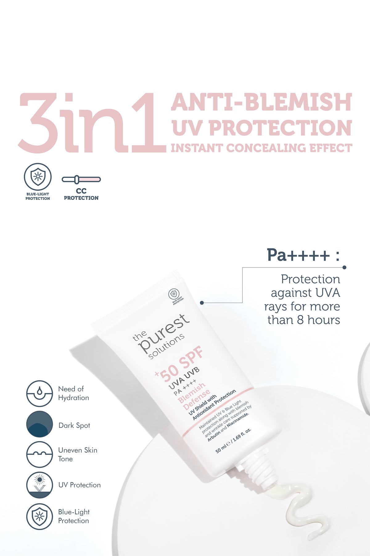 Blemish Defense Antioxidant Sunscreen 50+ SPF, 50 Ml