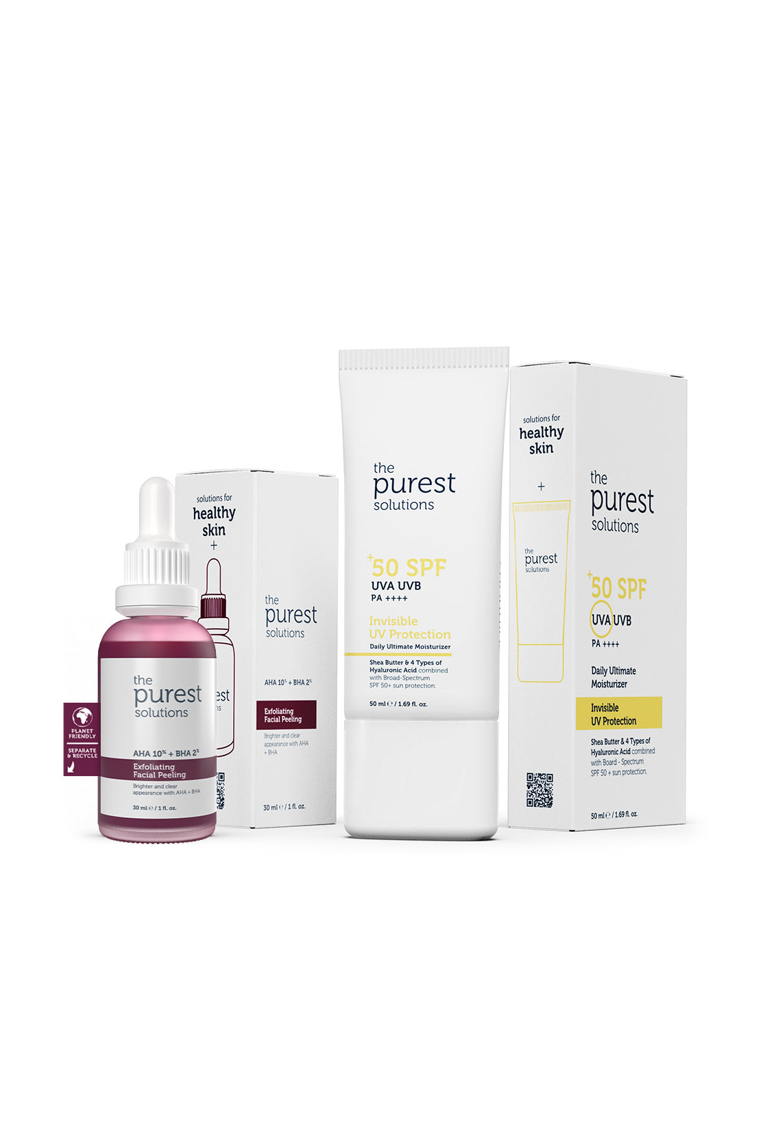 Facial Peeling & UV Protection Skincare Set
