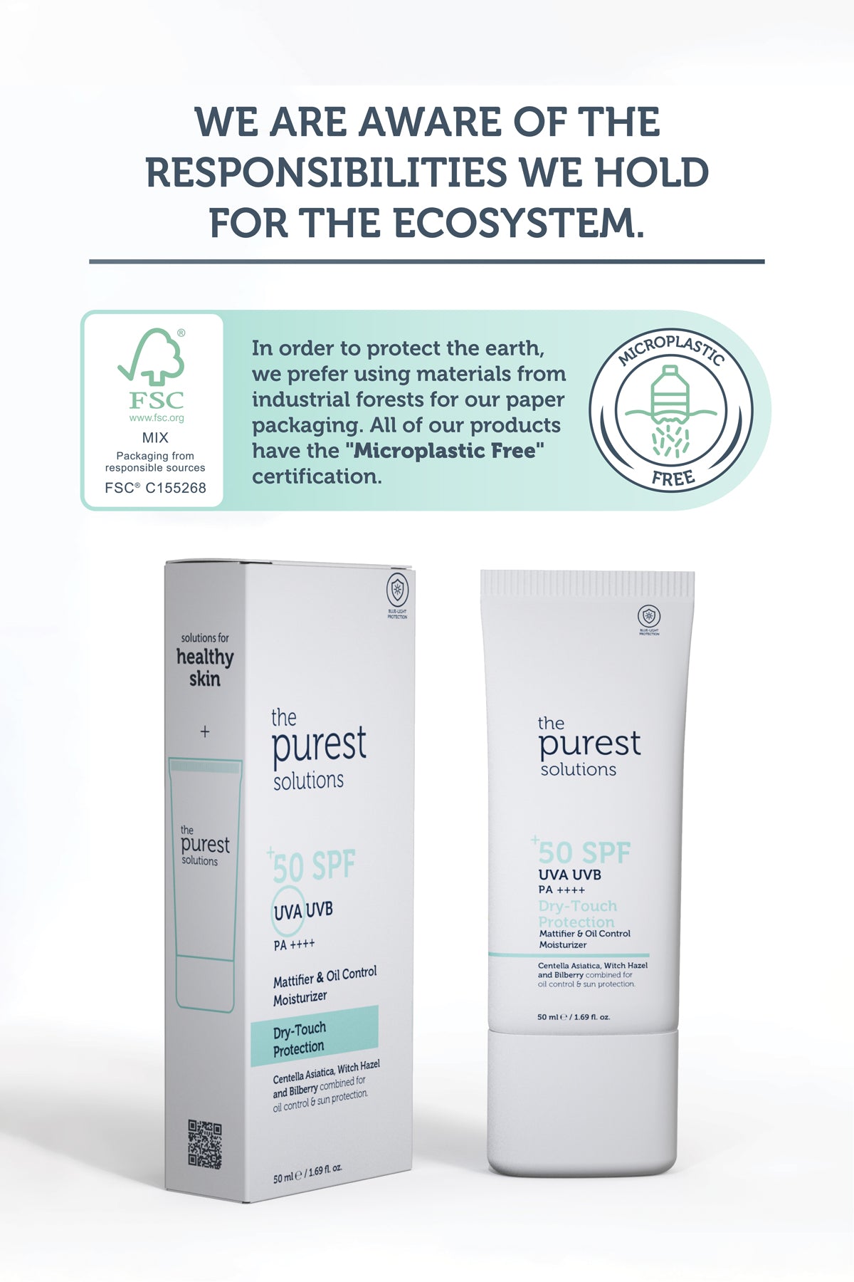 Dry-Touch Protection Mattifier & Oil Control Moisturizer SPF50+ PA++++ - 50ml