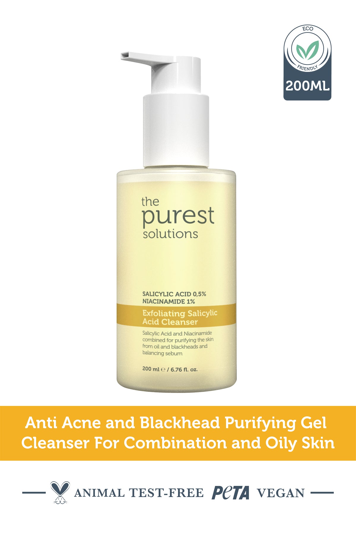 Exfoliating Salicylic Acid Facial Cleanser Gel - 200ml